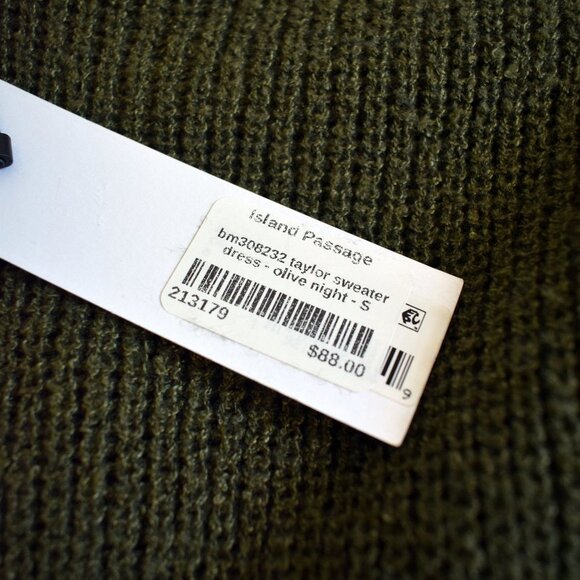 NWT Steve Madden Taylor Hoodie Sweater Dress in Olive Green Size Small - Picture 12 of 13